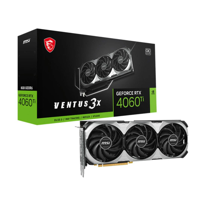 MSI GeForce RTX™ 4060 Ti Ventus 3X 8G OC GDDR6 Graphics Card - كرت شاشة